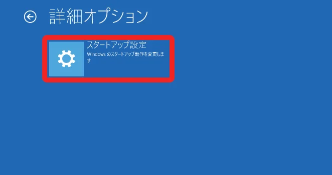 Windows 詳細オプション